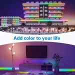 Đèn dây LED WS2812B RGB 5050 SMD chống nước, 30 bóng LED/m, DC 12V, dài 5m, đèn dây có vỏ 30 bóng LED/m