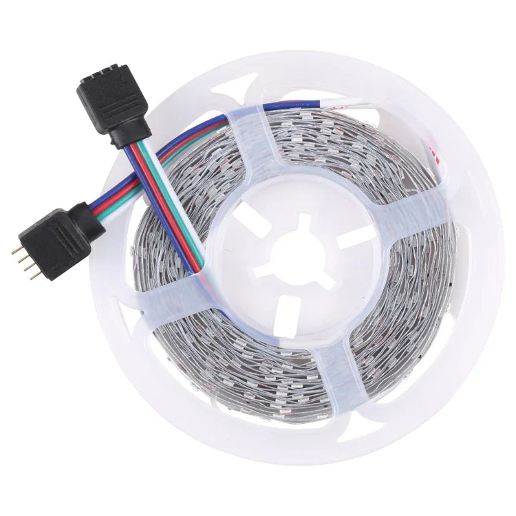 Đèn dây LED RGB 2835 SMD không vỏ, 60 bóng LED/m, dài 5m, 12V 2A 100-240V, có điều khiển từ xa 44 phím, LED RGB 2835 SMD, dài 5m, có điều khiển từ xa 44 phím