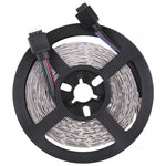 Đèn dây LED RGB 2835 SMD không vỏ điều khiển qua ứng dụng Bluetooth thông minh, 60 bóng LED/m, dài 5m, 12V 2A 100-240V, LED RGB 2835 SMD, dài 5m, có Bluetooth APP