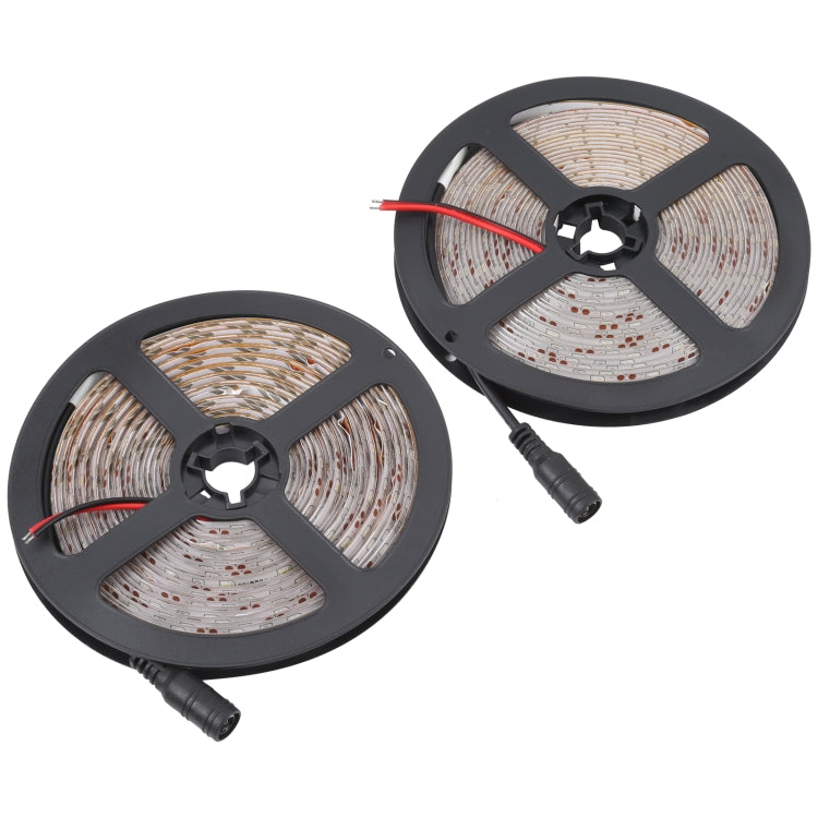 2 chiếc đèn dây LED 2835 SMD ánh sáng trắng/ánh sáng trắng ấm có thể điều chỉnh độ sáng, 60 bóng LED/m, dài 5m, 12V 2A 100-240V, LED 2835 SMD, 5m x 2