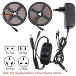 2 chiếc đèn dây LED 2835 SMD ánh sáng trắng/ánh sáng trắng ấm có thể điều chỉnh độ sáng, 60 bóng LED/m, dài 5m, 12V 2A 100-240V, LED 2835 SMD, 5m x 2