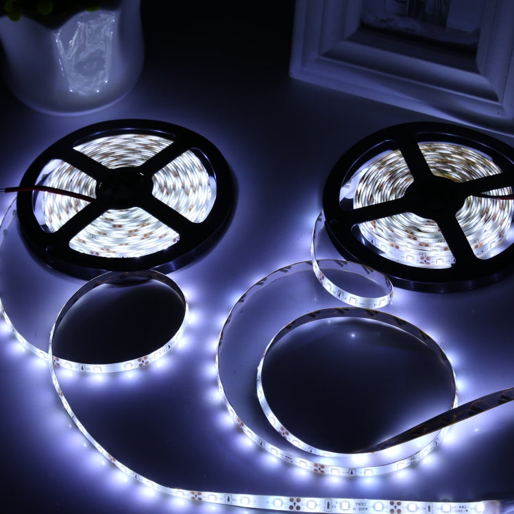 2 chiếc đèn dây LED 2835 SMD ánh sáng trắng/ánh sáng trắng ấm có thể điều chỉnh độ sáng, 60 bóng LED/m, dài 5m, 12V 2A 100-240V, LED 2835 SMD, 5m x 2