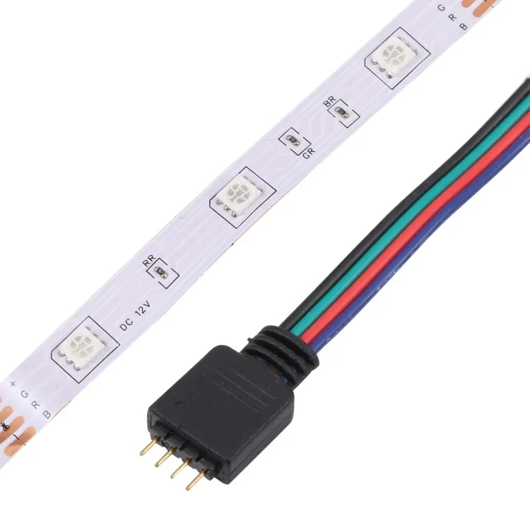 2 cái bảng mạch trần đèn LED dây 5050 SMD RGB, 30 LED/m, chiều dài: 5m, 12V 2A 100-240V, kèm bộ điều khiển vẽ 24 phím, đèn LED 5050 SMD RGB, 5m x 2