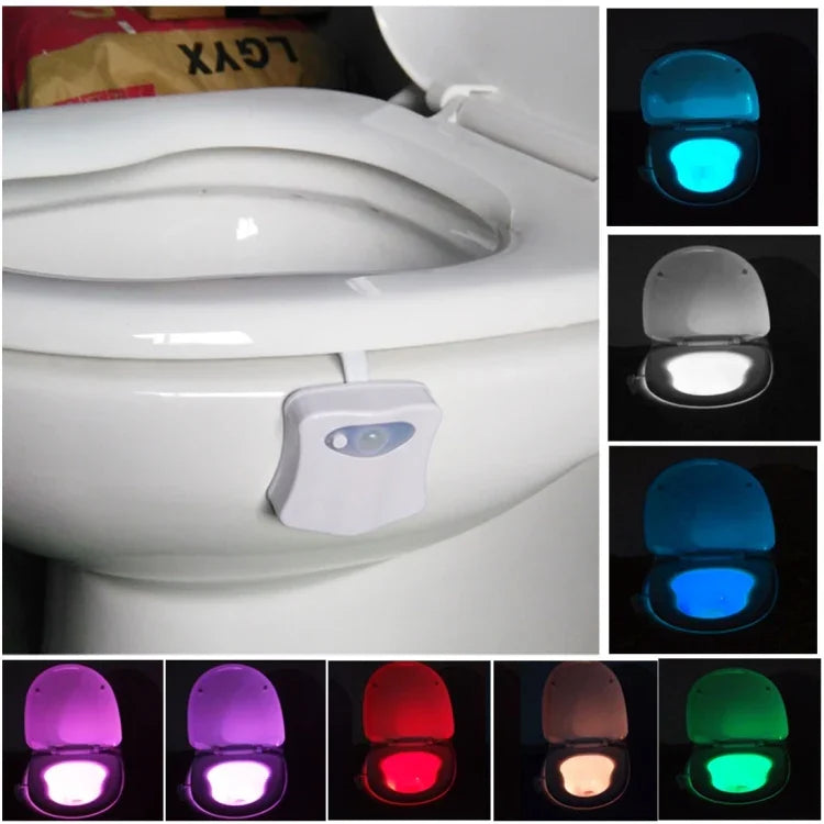 Đèn ngủ cảm biến chuyển động 8 màu trong nhà đèn LED che nắp bệ toilet, LED1660, LED1660US
