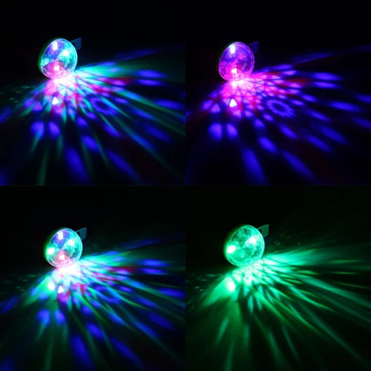 Đèn hiệu ứng ánh sáng DJ Disco KTV điều khiển âm thanh Mini LED 4 bóng, LED1799, LED1799T