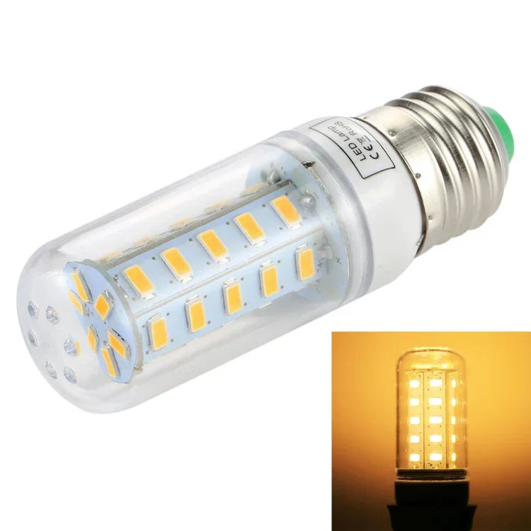 Bóng đèn tiết kiệm năng lượng SMD 5730, DC 12-30V, E27 36 đèn LED ánh sáng trắng, E27 36 đèn LED ánh sáng trắng ấm