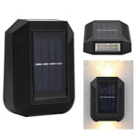 Đèn tường năng lượng mặt trời 6 LED trang trí ngoài trời sân vườn chiếu sáng lên xuống