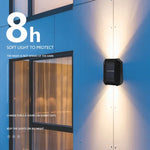 Đèn tường năng lượng mặt trời 6 LED trang trí ngoài trời sân vườn chiếu sáng lên xuống