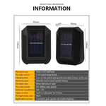 Đèn tường năng lượng mặt trời 6 LED trang trí ngoài trời sân vườn chiếu sáng lên xuống