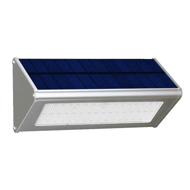 Đèn tường tam giác tiết kiệm năng lượng 800 LM 48 đèn LED SMD 2835 cảm biến với tấm pin năng lượng mặt trời và công tắc ẩn cho sân vườn / sân trong / cắm trại ngoài trời (Bạc)