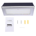 Đèn tường tam giác tiết kiệm năng lượng 800 LM 48 đèn LED SMD 2835 cảm biến với tấm pin năng lượng mặt trời và công tắc ẩn cho sân vườn / sân trong / cắm trại ngoài trời (Bạc)