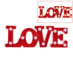 Đèn bàn tiệc lễ hội dùng 2 pin AA, đèn cưới đèn ngủ, chữ LOVE (đỏ), chữ LOVE (trắng)