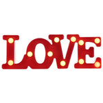Đèn bàn tiệc lễ hội dùng 2 pin AA, đèn cưới đèn ngủ, chữ LOVE (đỏ), chữ LOVE (trắng)