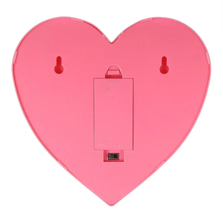 Đèn bàn tiệc lễ hội dùng 2 pin AA, đèn ngủ hình trái tim (màu hồng)