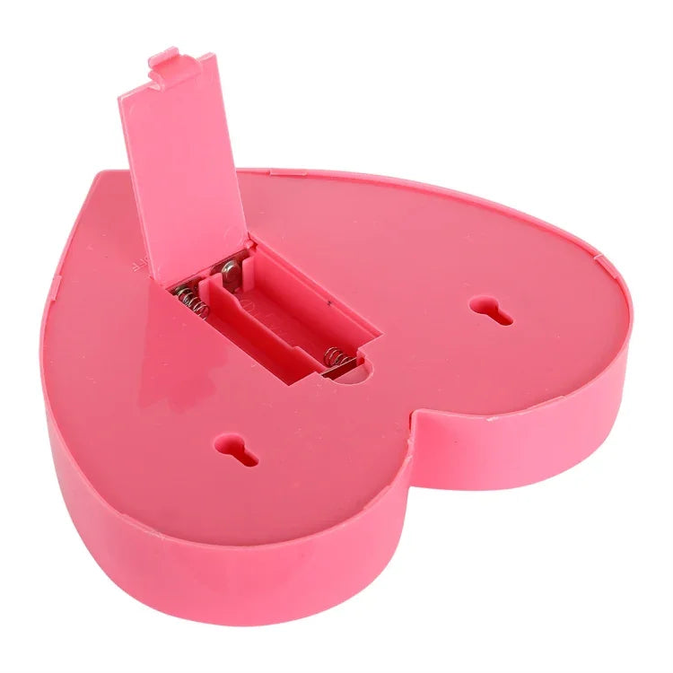 Đèn bàn tiệc lễ hội dùng 2 pin AA, đèn ngủ hình trái tim (màu hồng)
