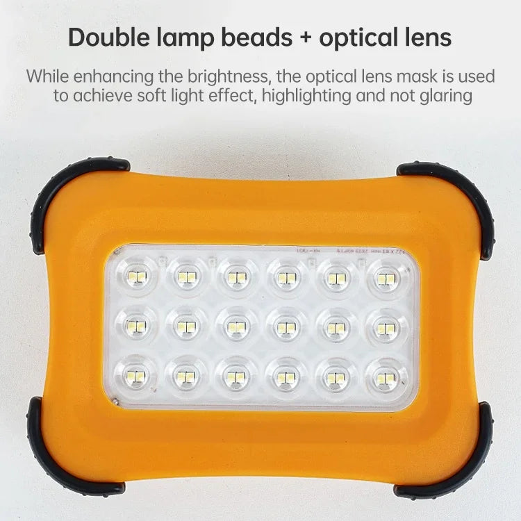 Đèn cắm trại di động năng lượng mặt trời 50W 32 đèn LED chiếu sáng từ tính đèn khẩn cấp với bốn mức độ sáng & sạc dự phòng & chỉ báo pin
