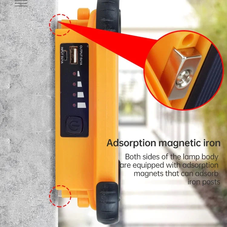 Đèn cắm trại di động năng lượng mặt trời 50W 32 đèn LED chiếu sáng từ tính đèn khẩn cấp với bốn mức độ sáng & sạc dự phòng & chỉ báo pin