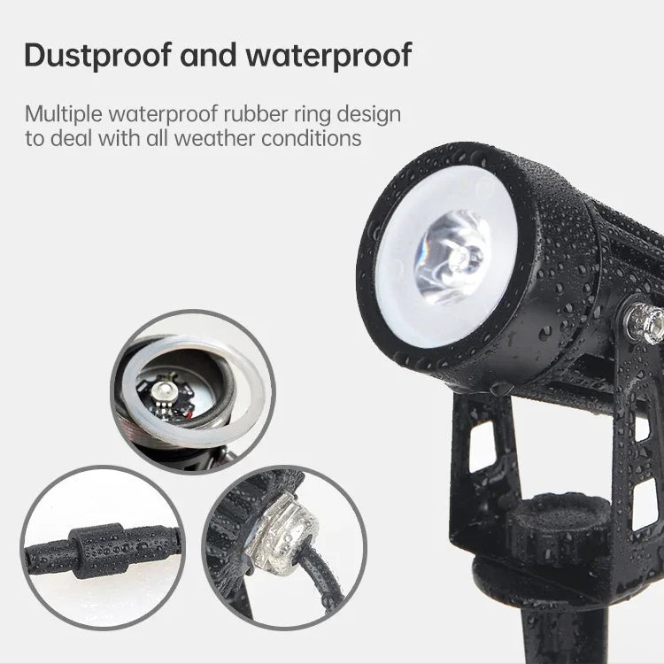 Đèn pha năng lượng mặt trời 3W Một cho Ba ngoài trời IP65 chống nước cảm biến điều khiển ánh sáng đèn cỏ, quang thông: 300-400lm (RGB cố định tuần hoàn), Một cho Ba