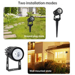Đèn pha năng lượng mặt trời 3W Một cho Ba ngoài trời IP65 chống nước cảm biến điều khiển ánh sáng đèn cỏ, quang thông: 300-400lm (RGB cố định tuần hoàn), Một cho Ba