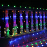 Dây đèn lưới 200 bóng LED có khớp nối cuối & bộ điều khiển đa chức năng, phích cắm Mỹ, AC 110V, đèn nhiều màu phích cắm Mỹ, đèn trắng phích cắm Mỹ, đèn trắng ấm phích cắm Mỹ