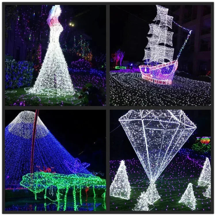 Đèn trang trí kỳ nghỉ 100 bóng LED, 17m ánh sáng xanh dương, 17m ánh sáng nhiều màu, 17m ánh sáng trắng, 17m ánh sáng trắng ấm