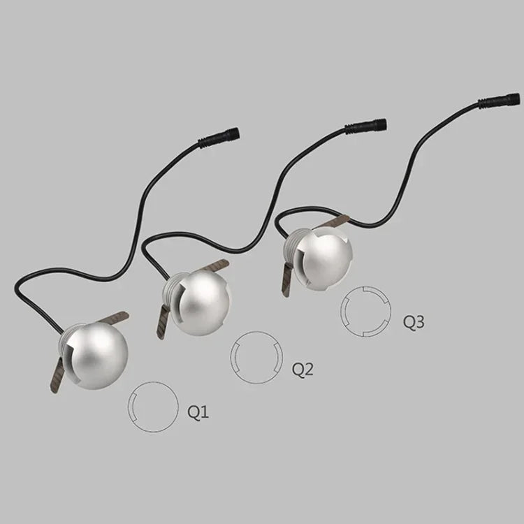 Đèn chôn LED phân cực 3W IP67 chống nước đèn vỏ rùa ngoài trời sân vườn đèn cỏ, ánh sáng trắng ấm 3000K Q2 ánh sáng hai chiều, ánh sáng trắng ấm 3000K Q2