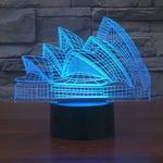 Đèn bàn stereo trực quan sáng tạo đổi màu 7 màu, đèn ngủ kiểu Nhà hát Opera Sydney