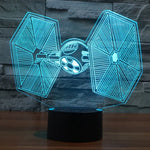 Đèn bàn stereo trực quan sáng tạo đổi màu 7 màu, đèn ngủ kiểu TIE Fighter
