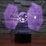Đèn bàn stereo trực quan sáng tạo đổi màu 7 màu, đèn ngủ kiểu TIE Fighter