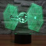 Đèn bàn stereo trực quan sáng tạo đổi màu 7 màu, đèn ngủ kiểu TIE Fighter