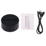 Đèn bàn sáng tạo 7 màu thay đổi màu sắc hiệu ứng hình ảnh nổi, Hình dạng chó