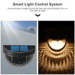 Đèn hàng rào giọt nước năng lượng mặt trời 6 LED ngoài trời