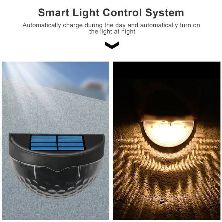 Đèn hàng rào giọt nước năng lượng mặt trời 6 LED ngoài trời