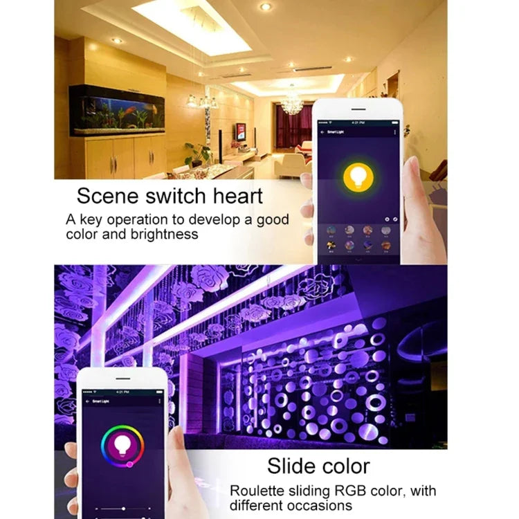 300 đèn LED SMD 5050 đèn màu điều khiển từ xa qua ứng dụng, tương thích Alexa & Google Home