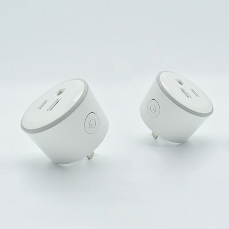 Ổ cắm thông minh hình tròn 10A WiFi 2.4GHz mini, điều khiển từ xa qua APP, hẹn giờ, tương thích Alexa & Google Home, đèn thở nhiều màu, AC 100-240V, phích cắm Mỹ