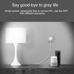Ổ cắm thông minh hình tròn 10A WiFi 2.4GHz mini, điều khiển từ xa qua APP, hẹn giờ, tương thích Alexa & Google Home, đèn thở nhiều màu, AC 100-240V, phích cắm Mỹ