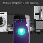 Ổ cắm thông minh hình tròn 10A WiFi 2.4GHz mini, điều khiển từ xa qua APP, hẹn giờ, tương thích Alexa & Google Home, đèn thở nhiều màu, AC 100-240V, phích cắm Mỹ