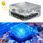 Đèn chôn LED ngoài trời bằng kính cường lực hình vuông năng lượng mặt trời trang trí sân vườn IP55 chống nước, kích thước: 10 x 10 x 5.2cm