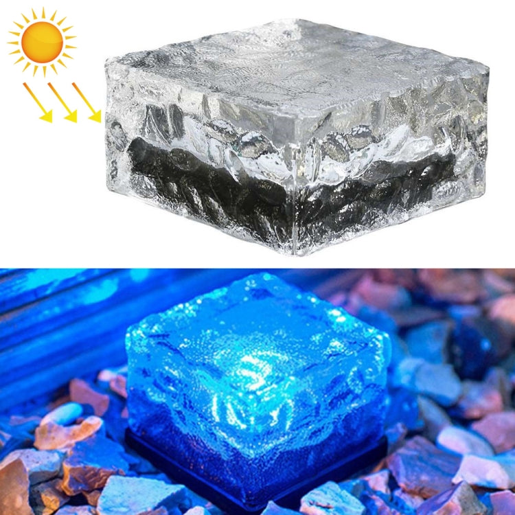 Đèn chôn LED ngoài trời bằng kính cường lực hình vuông năng lượng mặt trời trang trí sân vườn IP55 chống nước, kích thước: 10 x 10 x 5.2cm