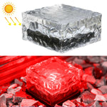 Đèn chôn LED ngoài trời bằng kính cường lực hình vuông năng lượng mặt trời trang trí sân vườn IP55 chống nước, kích thước: 10 x 10 x 5.2cm