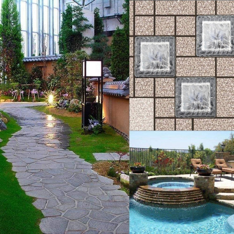 Đèn chôn LED ngoài trời bằng kính cường lực hình vuông năng lượng mặt trời trang trí sân vườn IP55 chống nước, kích thước: 10 x 10 x 5.2cm