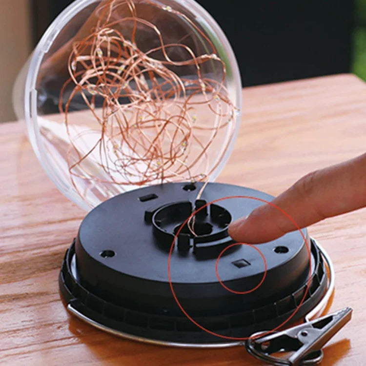 Đèn treo hình chóp ánh sao năng lượng mặt trời IP55 chống nước trang trí sân vườn ngoài trời