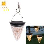 Đèn treo hình chóp ánh sao năng lượng mặt trời IP55 chống nước trang trí sân vườn ngoài trời