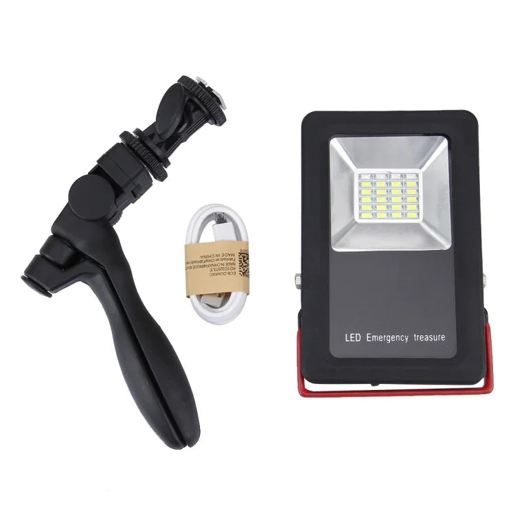 Đèn cảnh báo nhấp nháy đỏ và xanh dương 24 LED SMD5730 2400LM 6000-6500K di động có giá đỡ, 30W/2400LM 6000-6500K