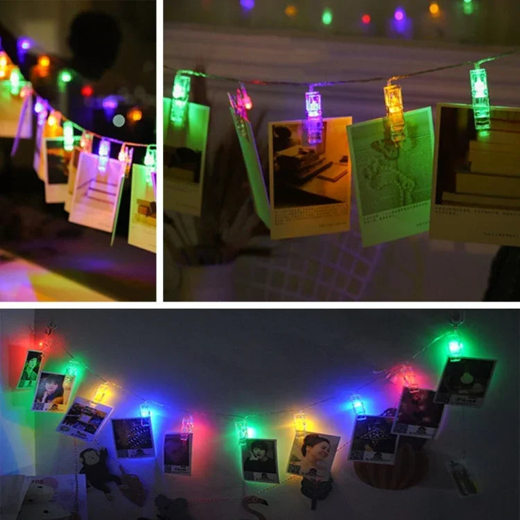 Đèn dây 40 bóng LED dùng 3 pin AA, đèn trang trí treo tranh trong nhà, tiệc tự làm, đám cưới, trang trí Giáng Sinh, dài 4m