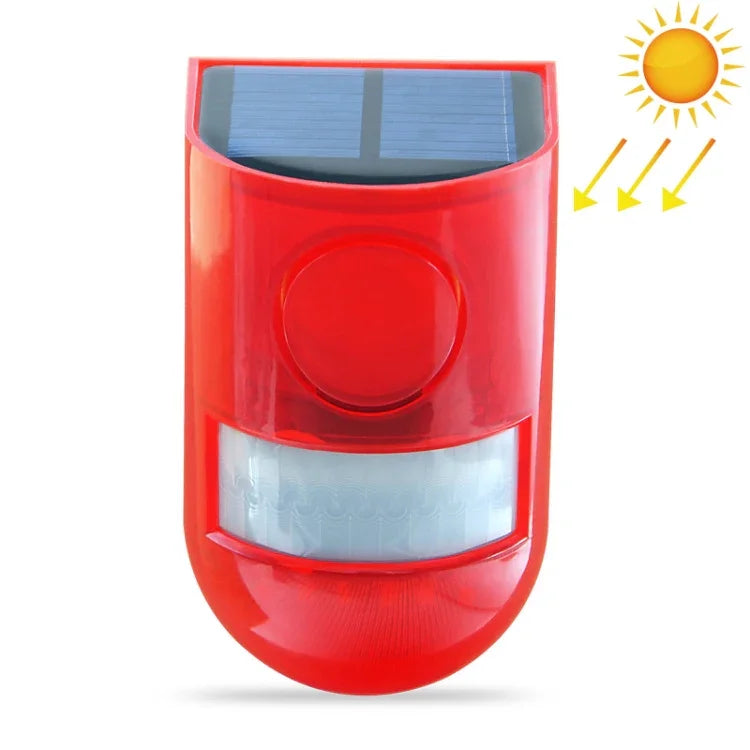 Đèn báo động âm thanh ánh sáng năng lượng mặt trời IP65 chống nước báo động trộm 110 dB