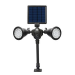 Đèn pha LED robot năng lượng mặt trời đầu đôi cảm biến thông minh cho sân cỏ ngoài trời
