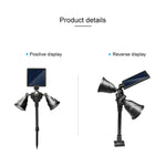 Đèn pha LED robot năng lượng mặt trời đầu đôi cảm biến thông minh cho sân cỏ ngoài trời