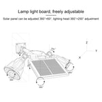 Đèn pha LED robot năng lượng mặt trời đầu đôi cảm biến thông minh cho sân cỏ ngoài trời