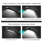 Đèn sân vườn năng lượng mặt trời 18 đèn LED 600LM IP65 chống nước cảm ứng thân đèn đèn đường